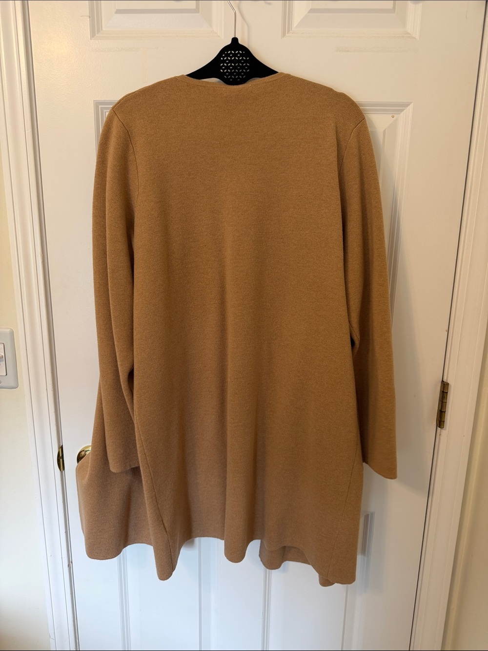 J. Crew Camel Open-Front Pocket Cardigan NWOT Large - Picture 6 of 6